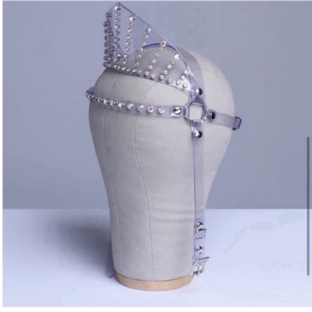 Rhinestone tiara headpiece clear tiara harness headband clear headband